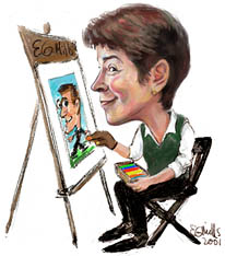 Illustration Caricature Artist Elaine