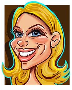 Digital Caricature Artist Rachel