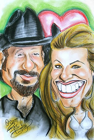 Springfield Party Caricatures